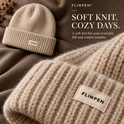 FLINPEN® Classic Knit Beanie – Soft, Warm & Easy to Style