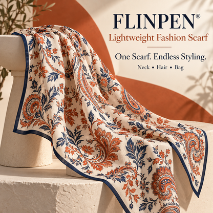 FLINPEN® Lightweight Printed Scarf for Neck, Hair & Bag Styling