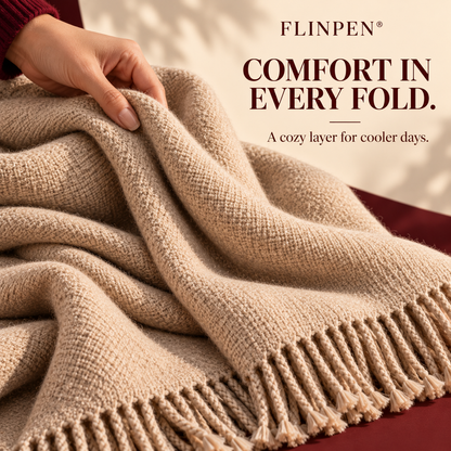 FLINPEN® Cozy Winter Scarf with Fringe for Everyday Warmth
