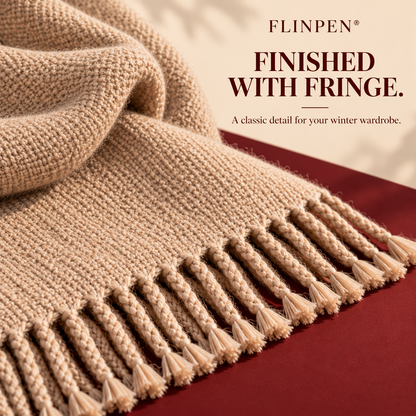 FLINPEN® Cozy Winter Scarf with Fringe for Everyday Warmth