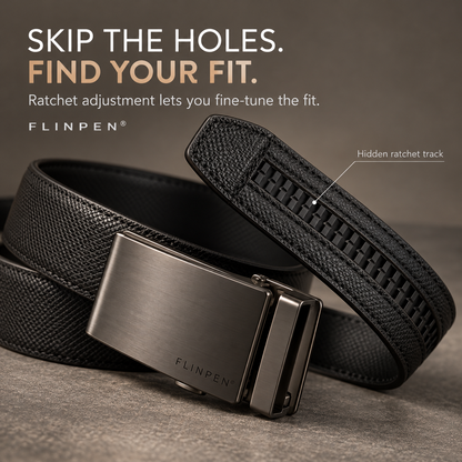 FLINPEN® Adjustable Ratchet Belt – Easy Fit, No-Hole Design