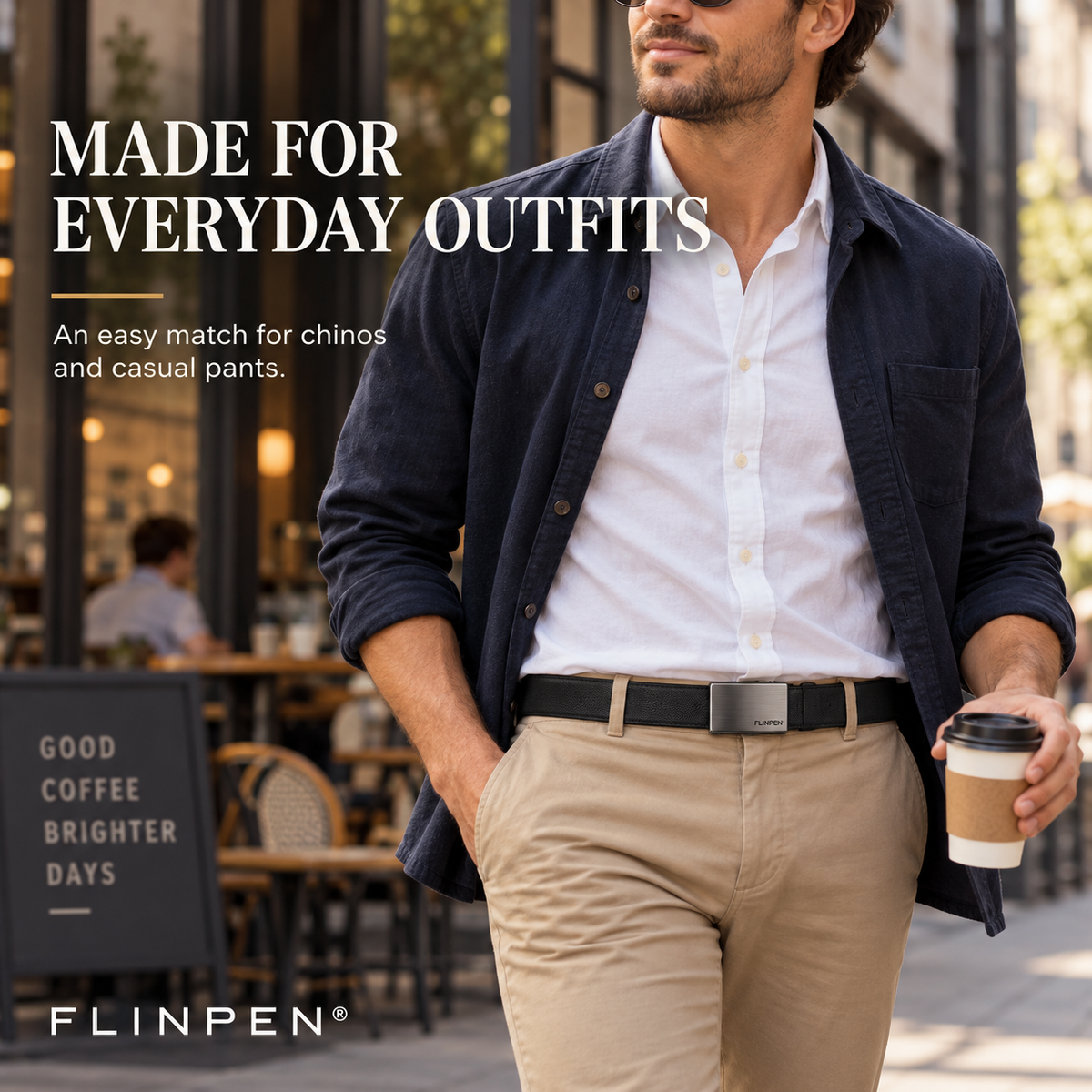 FLINPEN® Adjustable Ratchet Belt – Easy Fit, No-Hole Design