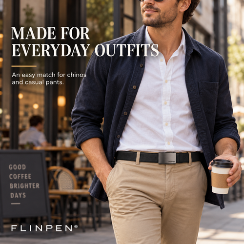 FLINPEN® Adjustable Ratchet Belt – Easy Fit, No-Hole Design