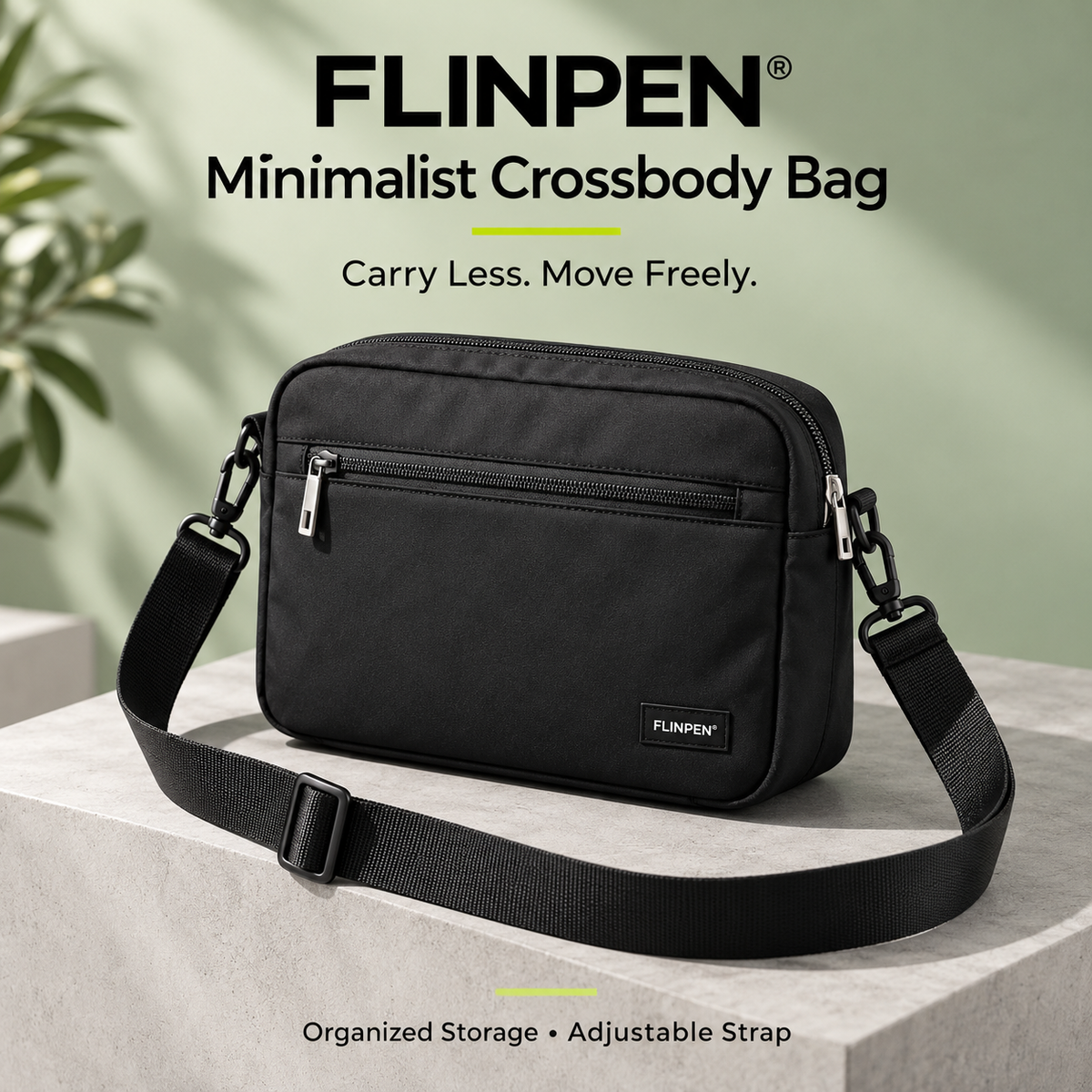 FLINPEN® Lightweight Crossbody Bag with Organized Storage