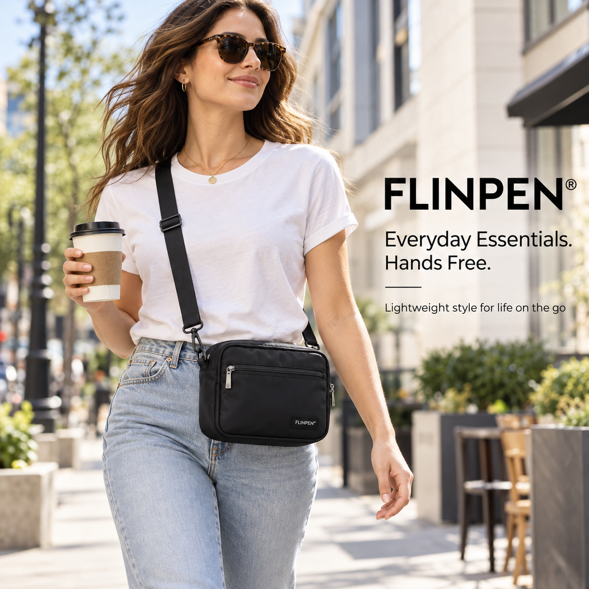 FLINPEN® Lightweight Crossbody Bag with Organized Storage