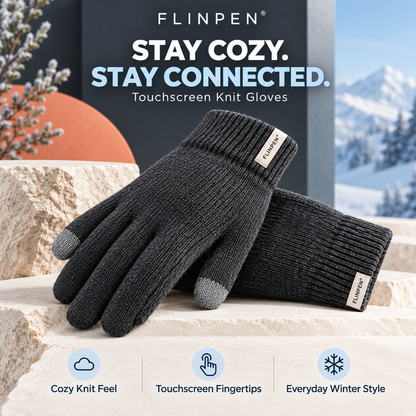 FLINPEN® Touchscreen Knit Gloves – Cozy Warmth for Winter Days