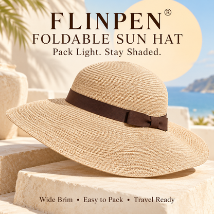 FLINPEN® Foldable Sun Hat – Wide Brim for Travel & Outdoor Days