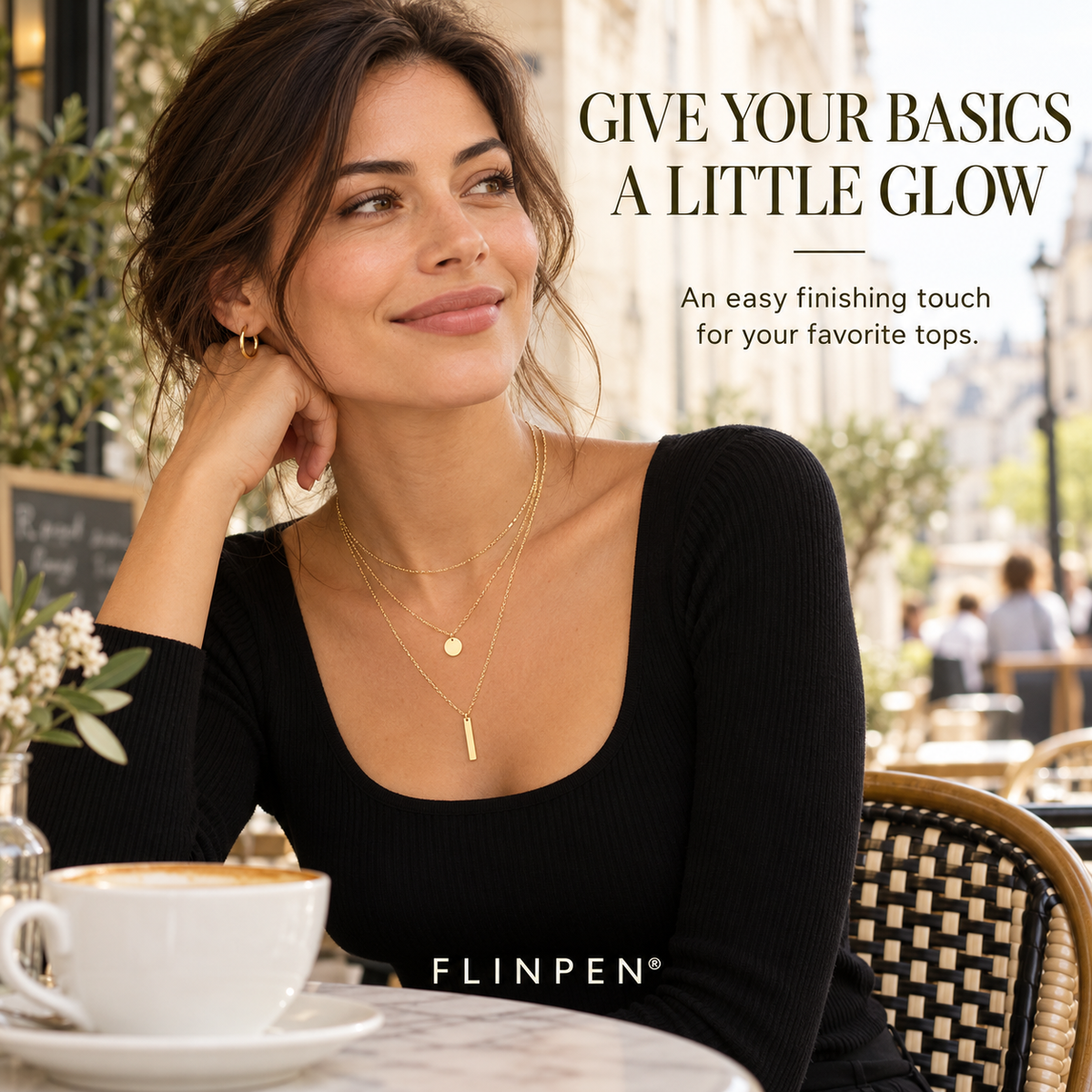 FLINPEN® Layered Necklace Set – Wear Together or Separately