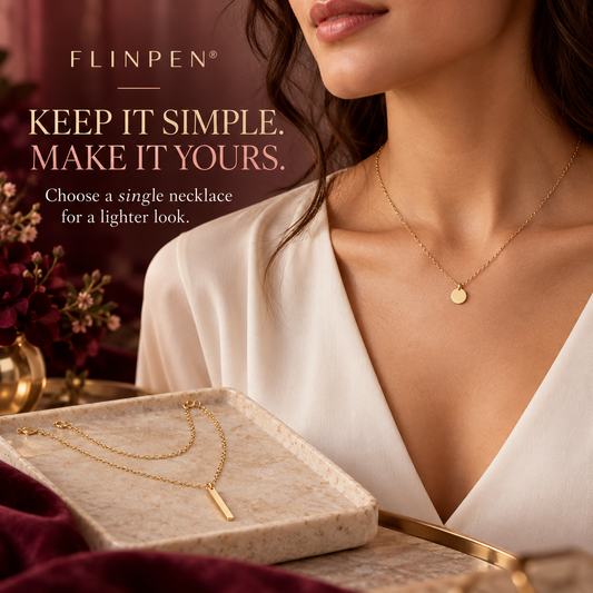 FLINPEN® Layered Necklace Set – Wear Together or Separately