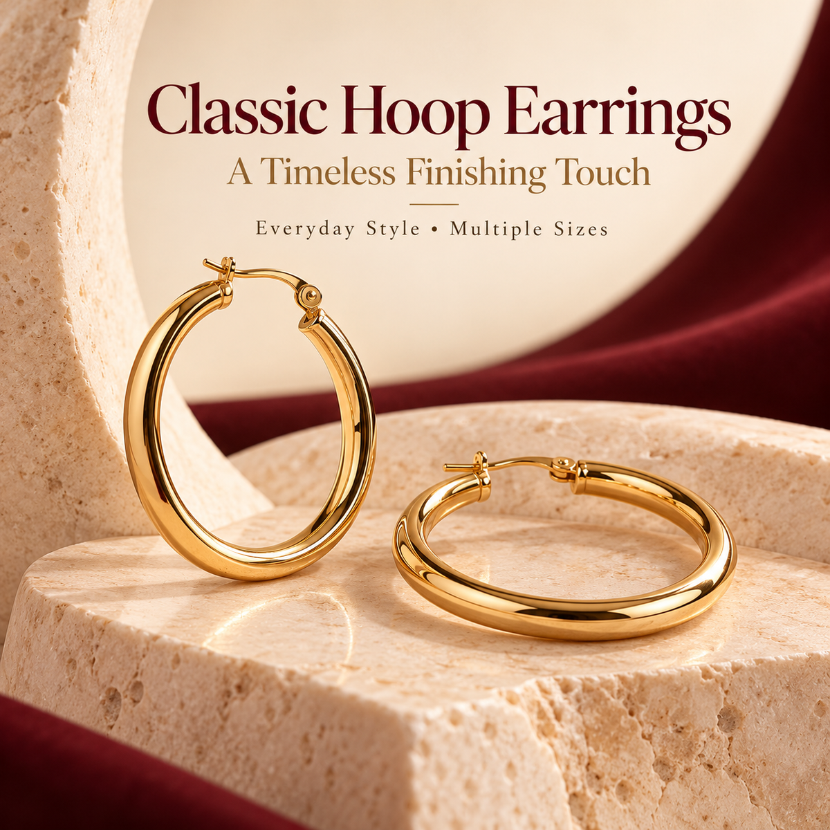 FLINPEN® Classic Hoop Earrings for Everyday & Date Night Style