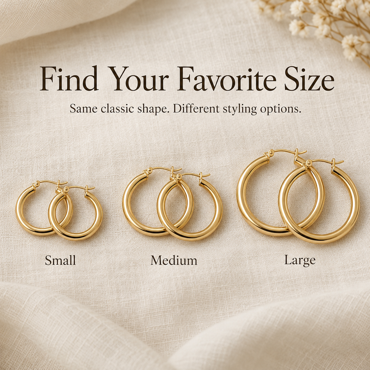 FLINPEN® Classic Hoop Earrings for Everyday & Date Night Style