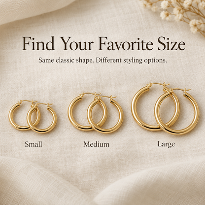 FLINPEN® Classic Hoop Earrings for Everyday & Date Night Style